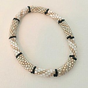 LILY AND LAURA White + Metallic + Black Bracelet